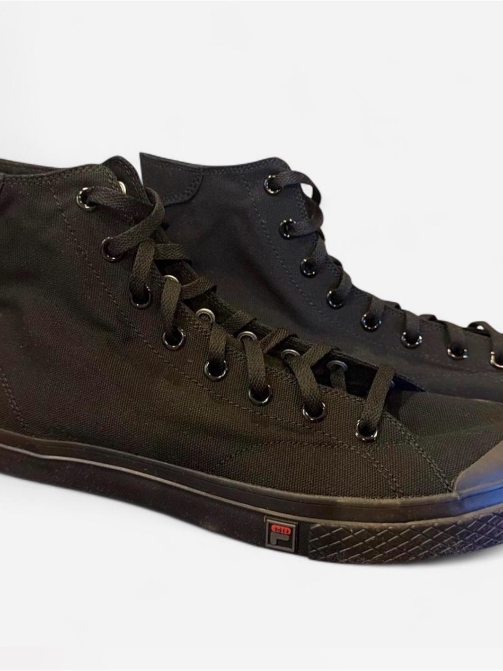 Fila Men's Black High-Top Canvas Sneakers